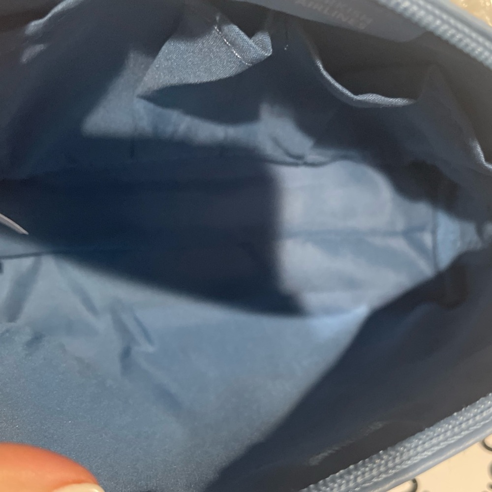Ferragamo BLUE LEATHER MAKEUP TRAVEL BAG Turkish Airlines InterParfums Italy - Picture 11 of 13